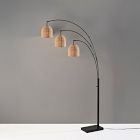 Louisa Rattan Arc Floor Lamp (80&quot;&ndash;82&quot;)