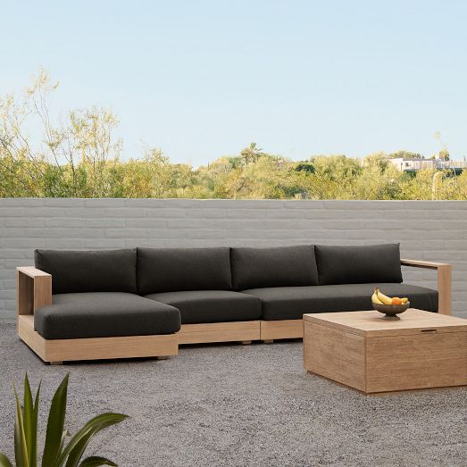 Portside Low Outdoor 3-Piece L-Shaped Sectional (112