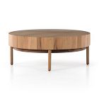 Wood Drum Round Coffee Table (42&quot;)