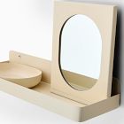 Modern Dorm Entryway Storage Shelf Mirror