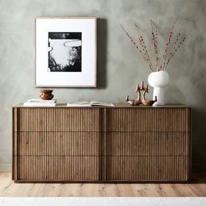 Zahra Oak 6-Drawer Dresser 75" | West Elm