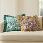Vine Floral Ruffle Pillow Cover