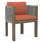 Porto Collection, Dining Chair Cushion Cover, Cast, Coral