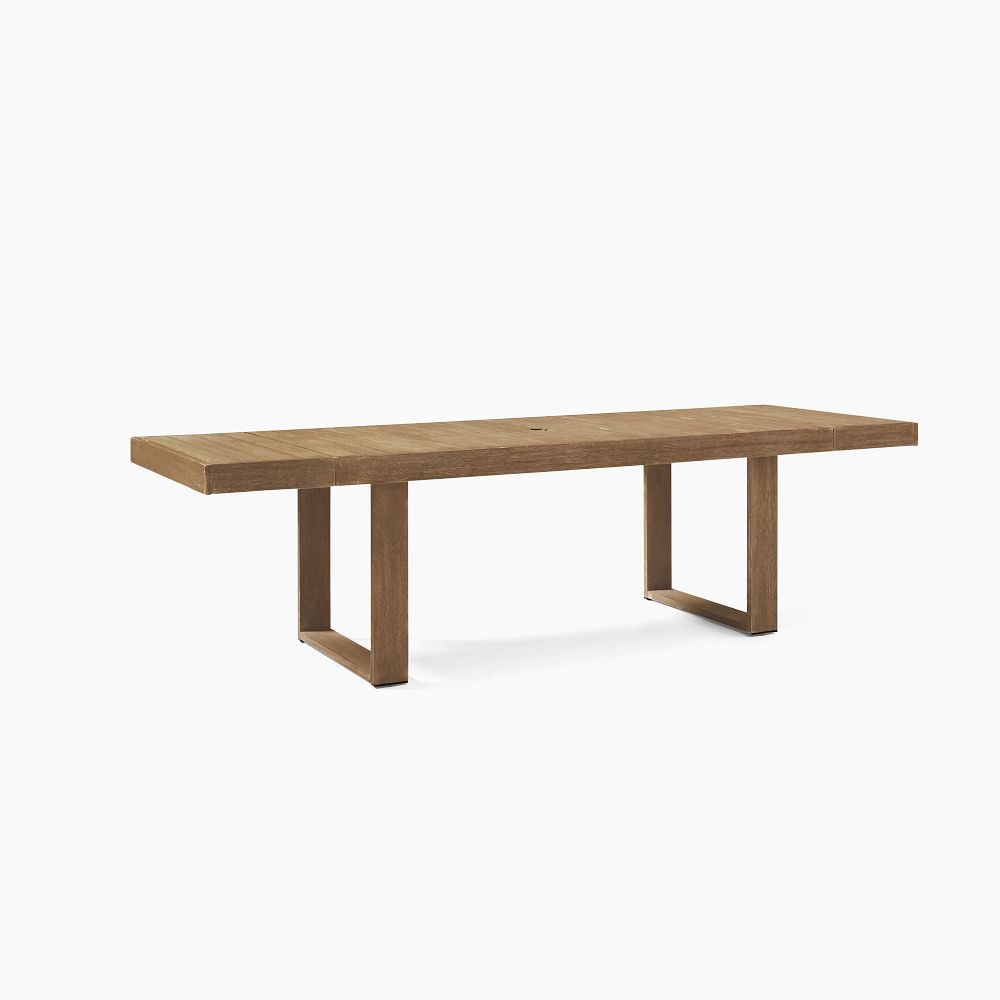 Portside Outdoor Extendable Dining Table (76.5"–115") - Driftwood