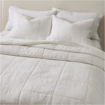 European Flax Linen Box Stitch Quilt