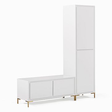 Bench + Closed Cabinet Set