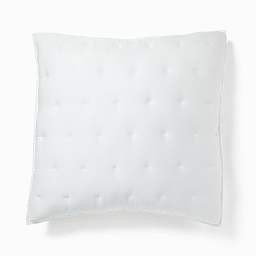 Tencel Crescent Stitch Euro Sham, White