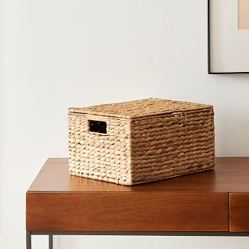 Lidded Baskets, Large - 12"W x 17"D x 9"H