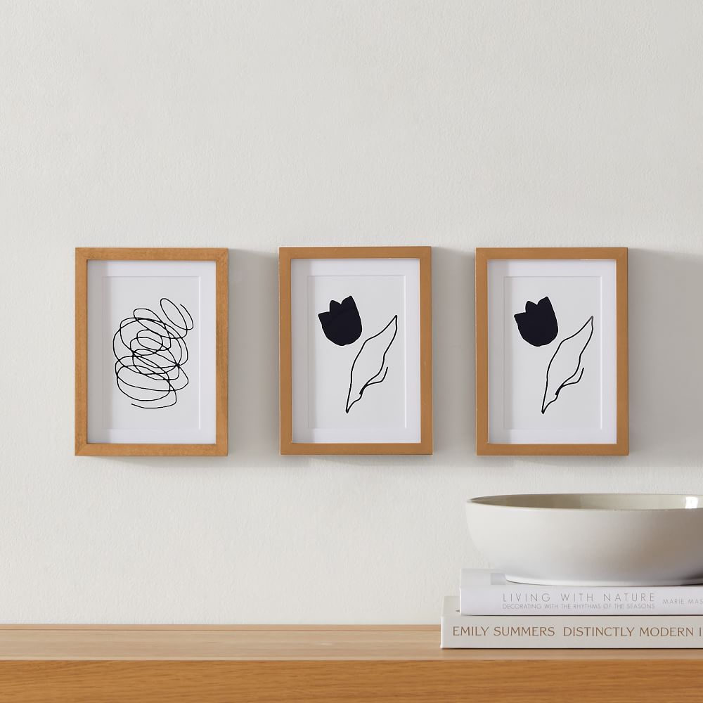 Multi-Mat Wood Gallery Frames - Wheat, 5x7, Set of 3