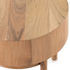 Wood Drum Side Table (22")