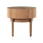 Wood Drum Side Table (22")