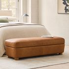 Leroy Leather Storage Bench