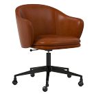 Wayne Leather Swivel Office Chair w/ Arms