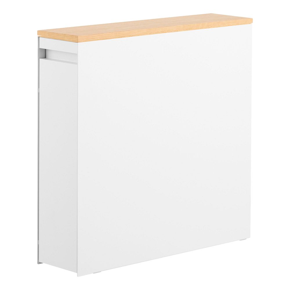 Yamazaki Pull-Out Bathroom Storage Cabinet - White