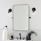 Open Box: Metal Frame Pivot Mirrors, Large Rectangle, Dark Bronze, 23"x35"