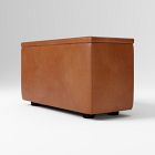 Open Box: Enzo Sectional Arm With Storage (16") - Saddle Leather Nut