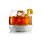 Marble &amp; Glass Whiskey Glasses (Set of 2)