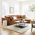 Harmony Modular Leather 3-Piece Ottoman Sectional (122")