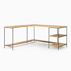 Industrial Storage Modular L-Shaped Desk w/ Open Shelves