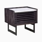 Nagle Cutout Mango Wood &amp; Marble Nightstand (22")