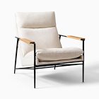 Open Box: Kinsley Lounge Chair - Performance Yarn Dyed Linen Weave Alabaster, Antique Bronze