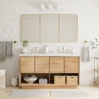 Sphere &amp; Stem 3-Light Sconce (24&quot;)