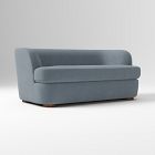 Open Box: Leroy Loveseat (60") - Deluxe Velvet Graphite, Cool Walnut