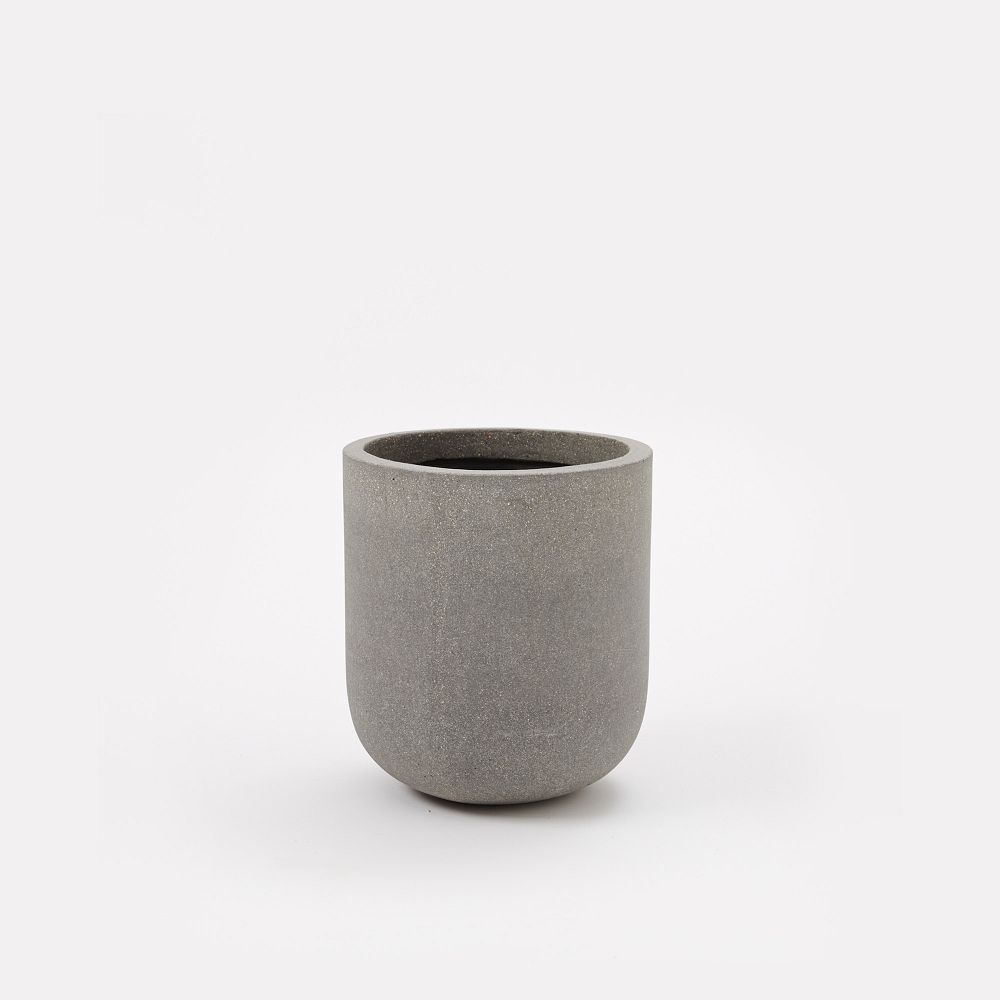 Radius Ficonstone Indoor/Outdoor Planters - Small, 12"D x 11"H, Storm Gray