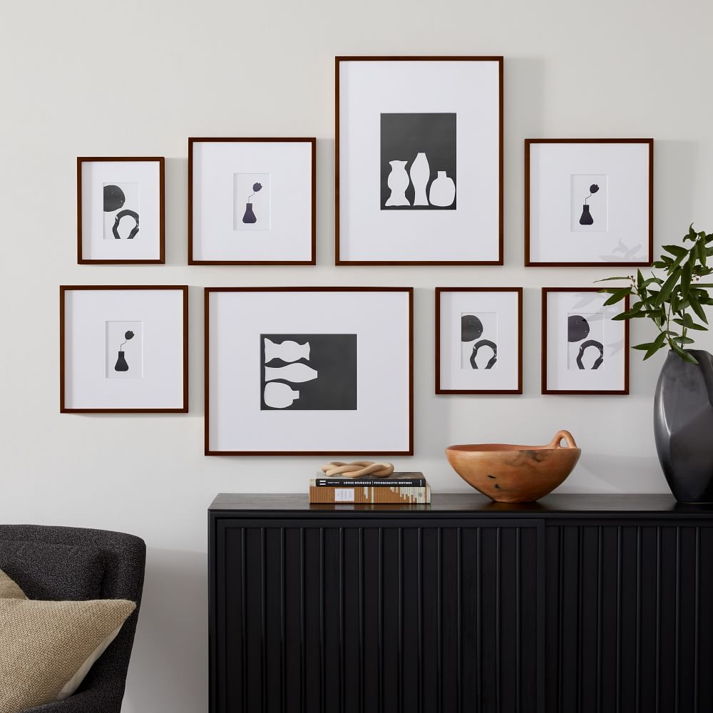 The Family Photo Wall Gallery Frames Set (Set of 8) - Wood, Walnut, Set of 8