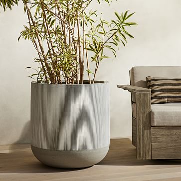 Textured Radius Ficonstone Indoor/Outdoor Planter, Extra Large, 25.6