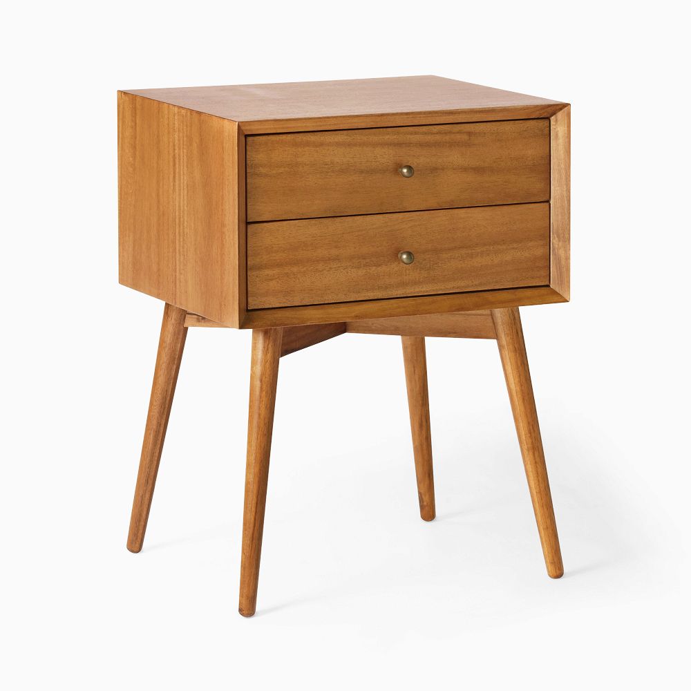 Mid-Century Nightstand (18"–25") - Acorn