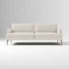 Open Box: Andes Sofa, 86"W, 39"D, Multi Seat - Melange Weave Stone White, Blackened Brass