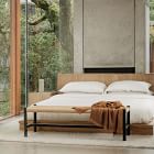 Modern Paneled Wood Nightstand (18")