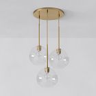 Sculptural 3-Light Globe Chandelier
