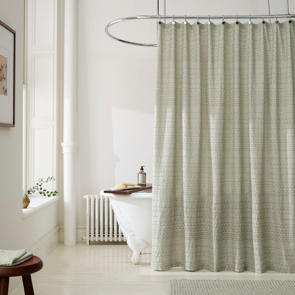 Reese Cotton Linen Shower Curtain