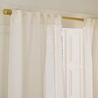 Custom Size Sheer European Flax Linen Curtain - Alabaster