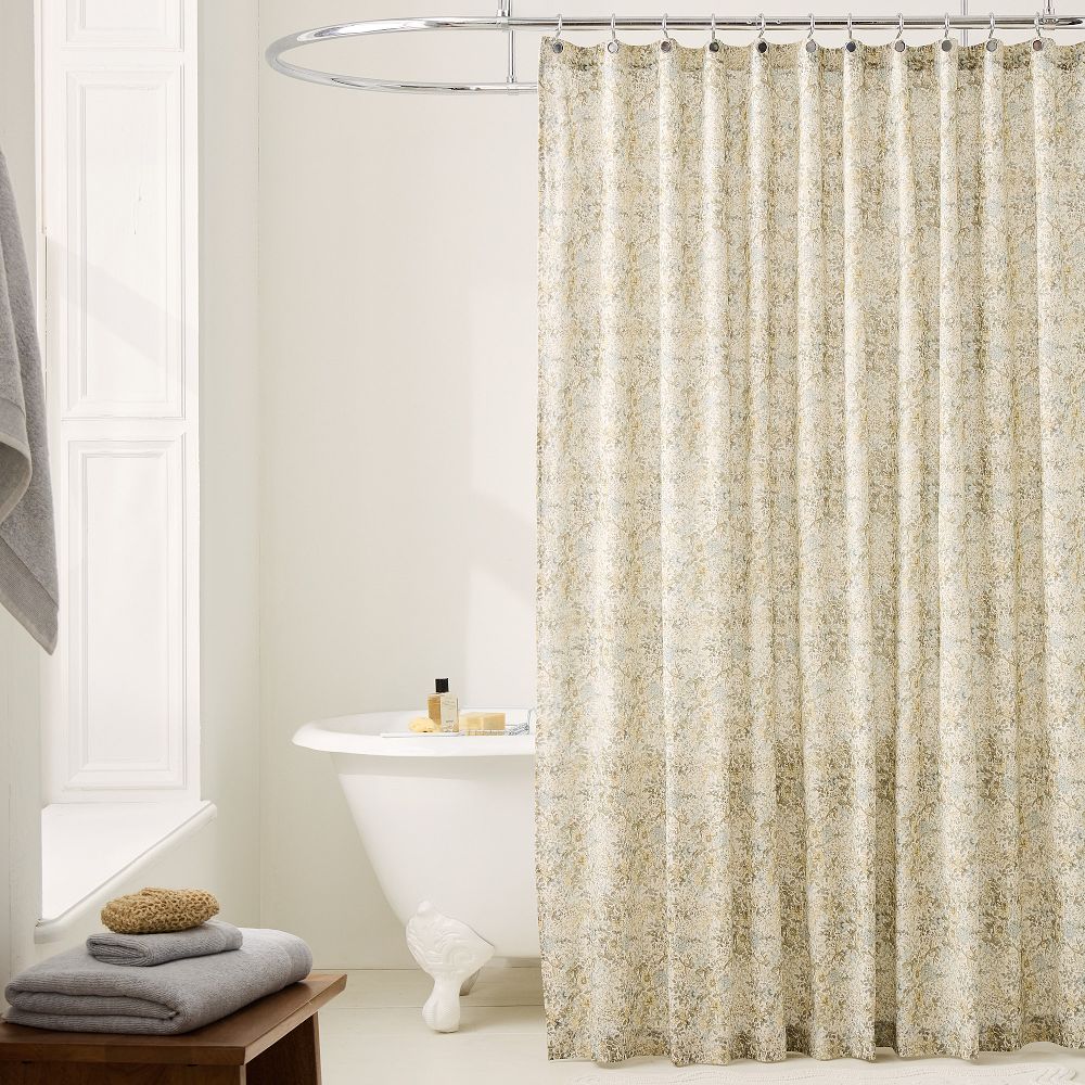 Frankie Floral Shower Curtain - Tea