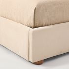 Emmett Nontufted Low Profile Bed - Wood Legs