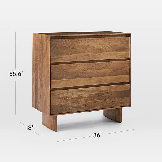 Anton Solid Wood 3-Drawer Dresser | West Elm