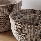 Black/White Graphic Woven Baskets (Set of 3)