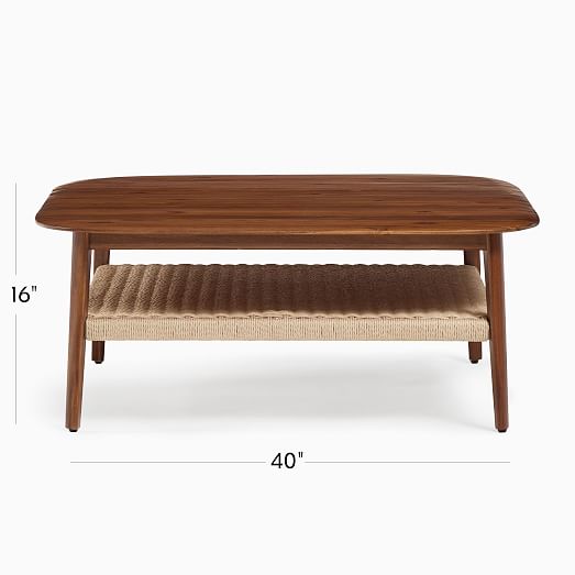週末値下げ！WTW MARVERICKS COFFEE TABLE Chadwick Mid-Century Square Coffee Table | Media & Console Tables