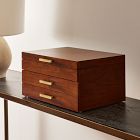 Mid-Century Acorn Wood Jewellery Boxes