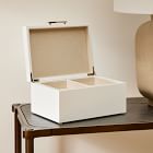 Mid-Century White Lacquer Jewellery Box - Large
