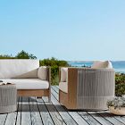 Porto Outdoor Sofa (76"), Swivel Chair &amp; Coffee Table Set