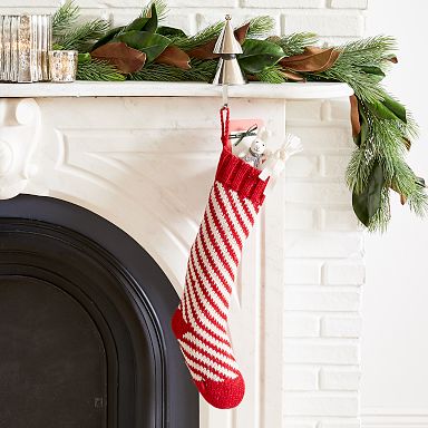Candy Cane Striped Stocking