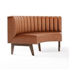 Novak Leather Banquette - Vertical Channel Tufting