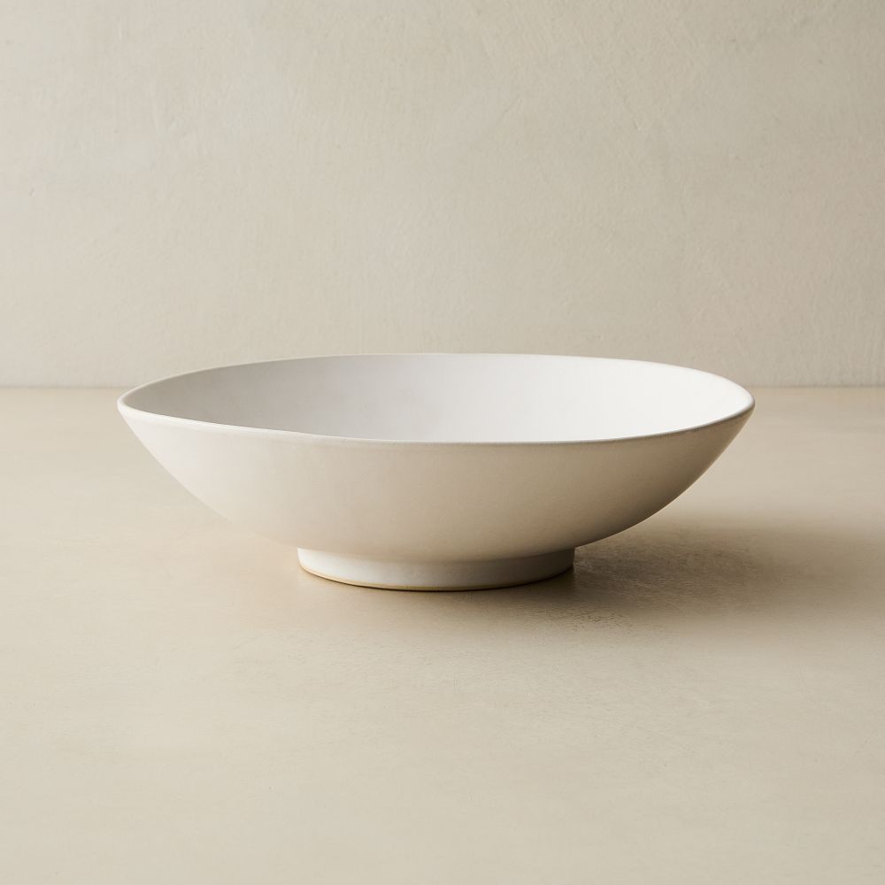 Kanto Stoneware Serving Bowls - Low Bowl, Ceramic, White, Each