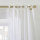 European Flax Linen Blackout Curtain w/ Tie Top