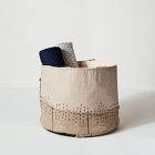 Recycled Fabric Patchwork Basket