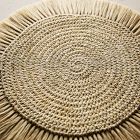 TALLO de OLIVO Fique Fringe Placemat